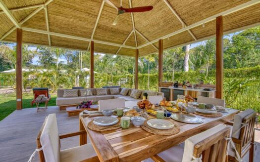White modern colonial villa in playa negra heights
