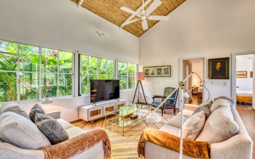 White modern colonial villa in playa negra heights
