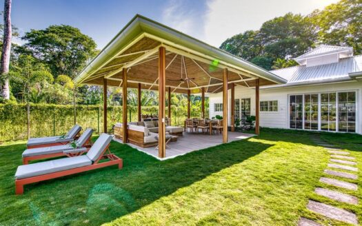 White modern colonial villa in playa negra heights