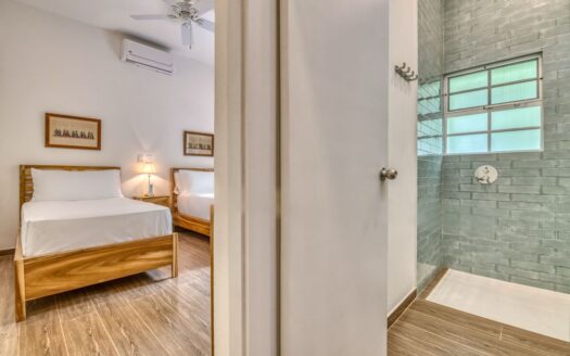 White modern colonial villa in playa negra heights